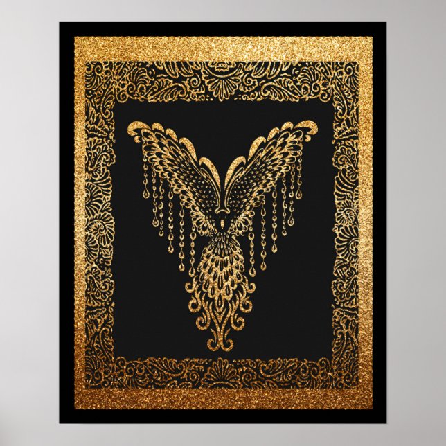 Golden Phoenix Elegance Poster (Vorne)