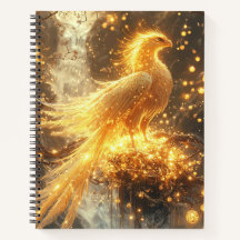 Golden Phoenix Rising Notebook