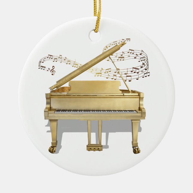 Golden Piano Keramik Ornament (Vorne)