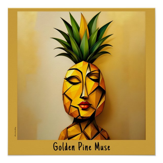 Golden Pine Muse - Glossy Poster (Vorderseite)