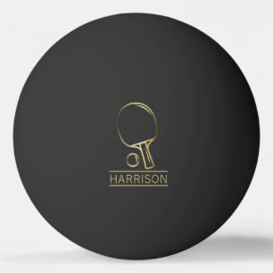 Golden Ping Pong Emblem Personalisiert Tischtennisball