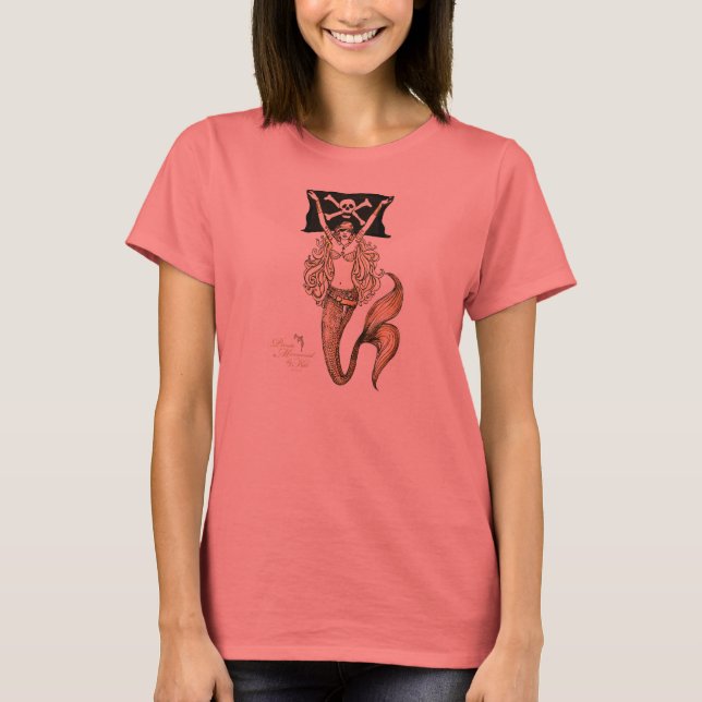 Golden Pirate Mermaid T - Shirt ~ von Kat (Vorderseite)