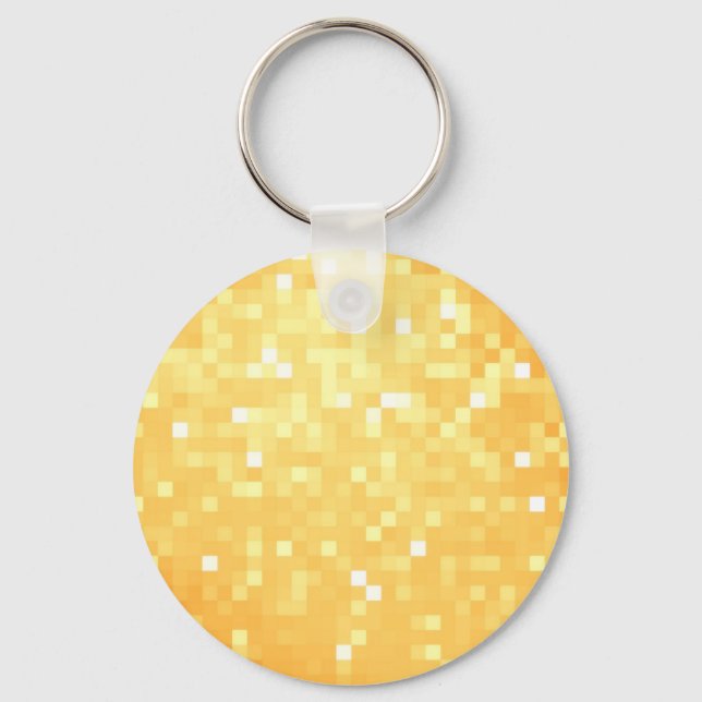 Golden Pixel Sparkle Schlüsselanhänger (Vorderseite)