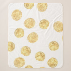 Golden Polka Dot Hand gezogen Sherpadecke