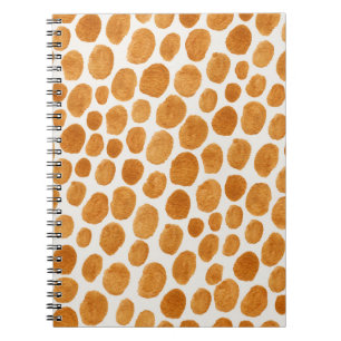 Golden Polka Dots: Abstrakt Gouache Notizblock
