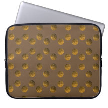 Golden Polka dots Neopren Laptop 15"