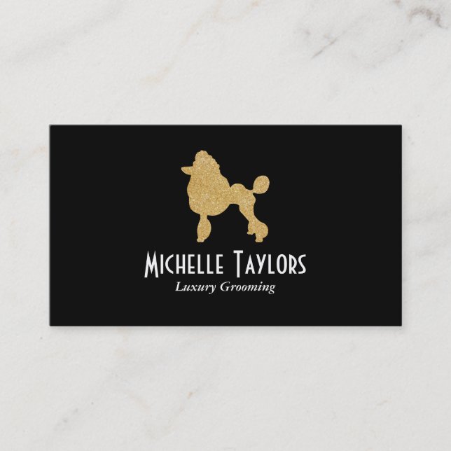 Golden Poodle | Luxus Grooming Visitenkarte (Vorderseite)