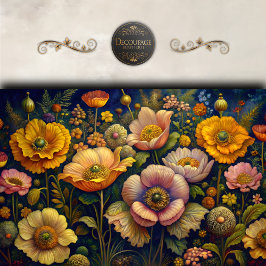 Golden Poppies Garden Frische Pasta machen Seidenpapier