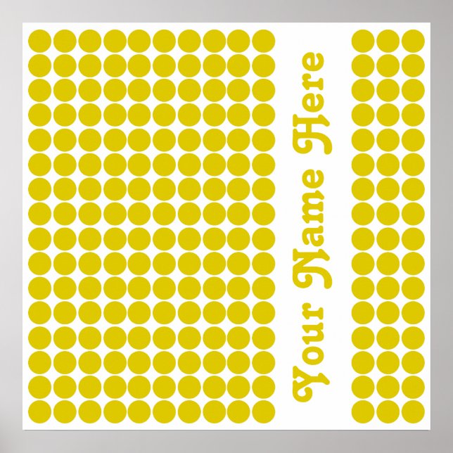 Golden Poppy Safari Dot with name Poster (Vorne)