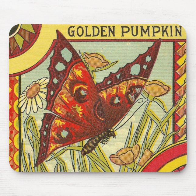 Golden Pumpkin Crate Label - Mousepad (Vorne)