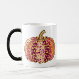 Golden Pumpkin & Floral Delight Coffee Tasse