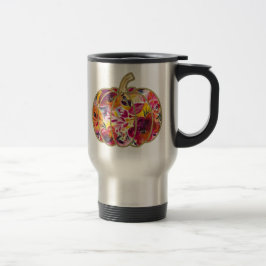 Golden Pumpkin & Floral Delight Coffee Tasse