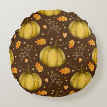 Golden Pumpkin Rundkissen
