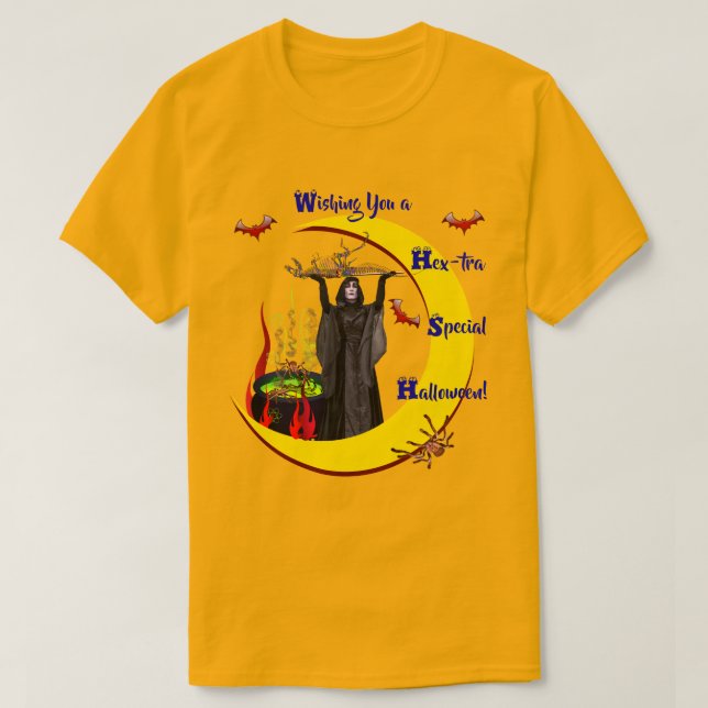 Golden Pumpkin (Unisex) Halloween-T - Shirt (Design vorne)