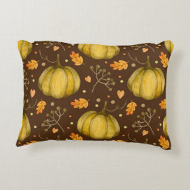 Golden Pumpkins Accent Pillow Dekokissen