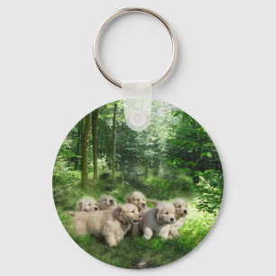 Golden Puppies Schlüsselanhänger