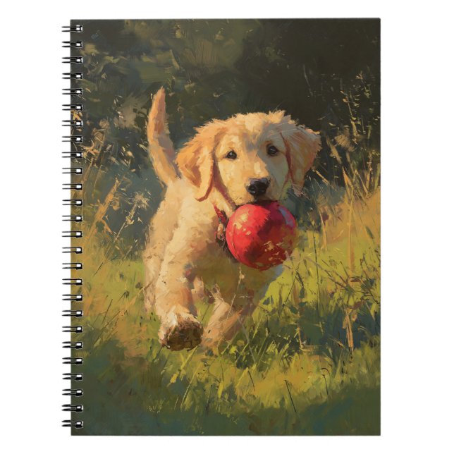 Golden Puppy Play-Time Notebook Notizblock (Vorderseite)
