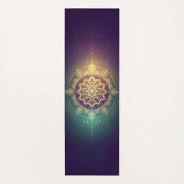 Golden Purple Mandala Glow Yogamatte