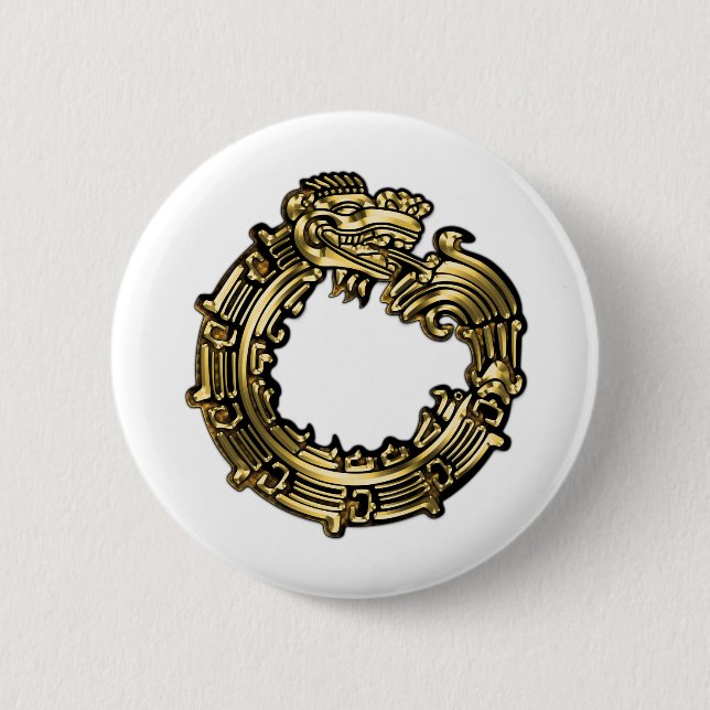 Golden Quetzalcoatl Button (Vorderseite)