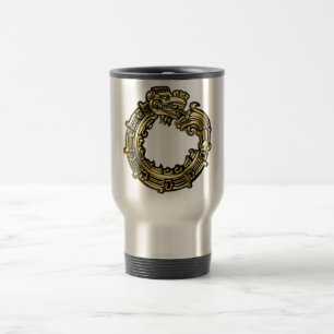 Golden Quetzalcoatl Reisebecher
