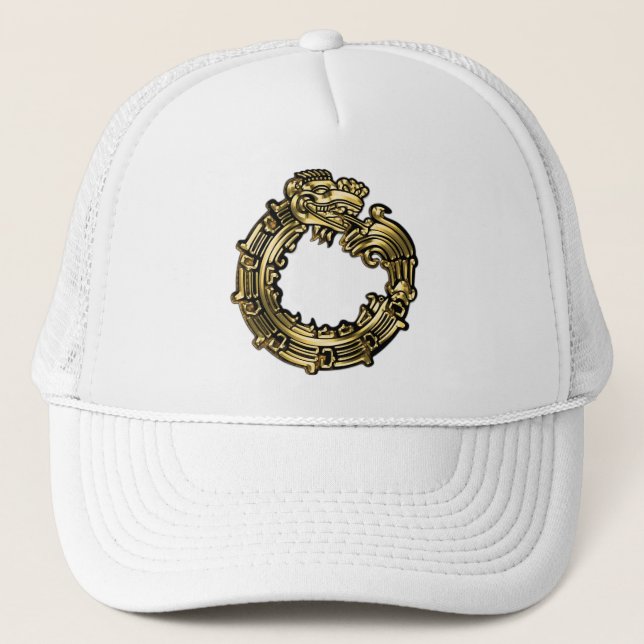 Golden Quetzalcoatl Truckerkappe (Vorderseite)