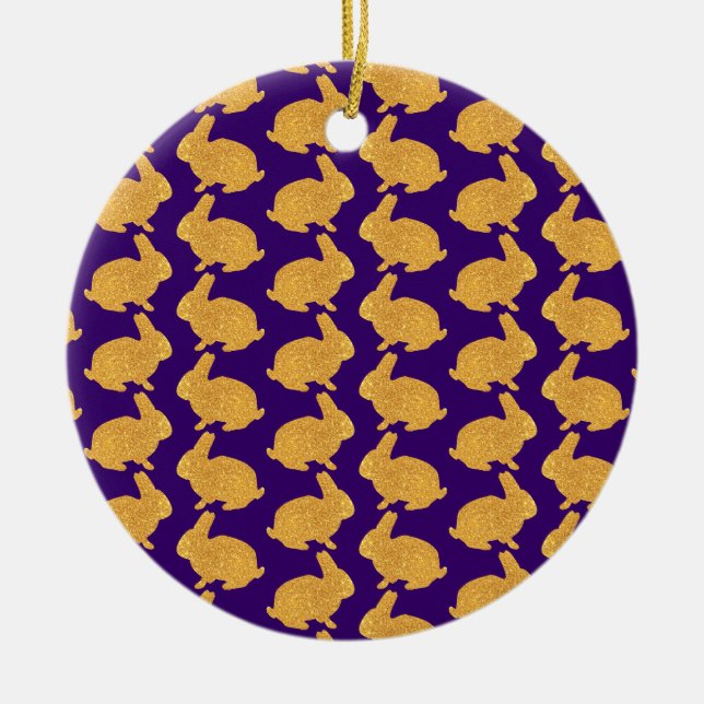 Golden Rabbits Keramikornament (Vorne)