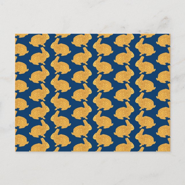 Golden Rabbits Postkarte (Vorderseite)