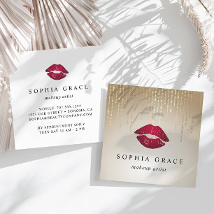 Golden Rain Makeup Quadratische Visitenkarte