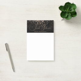 Golden Rain Schwarz Personalisiert Beruflich Post-it Klebezettel