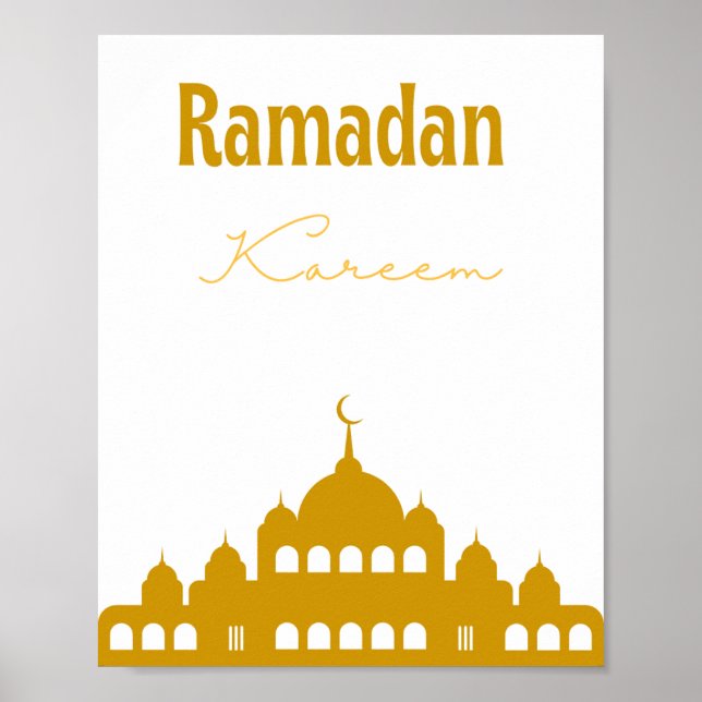 Golden "Ramadan Kareem" Wall Art  Poster (Vorne)