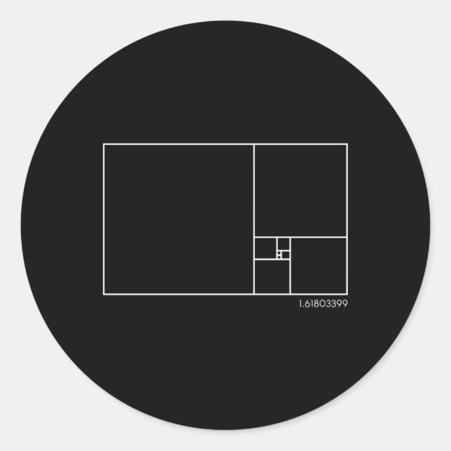 Golden Ratio Architect and Architecture Student Runder Aufkleber (Vorderseite)
