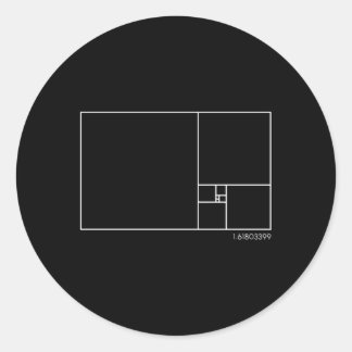 Golden Ratio Architect and Architecture Student Runder Aufkleber