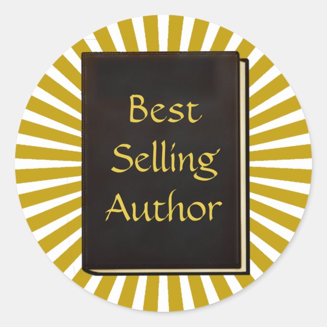 Golden Rays Best Selling Author Book Runder Aufkleber (Vorderseite)