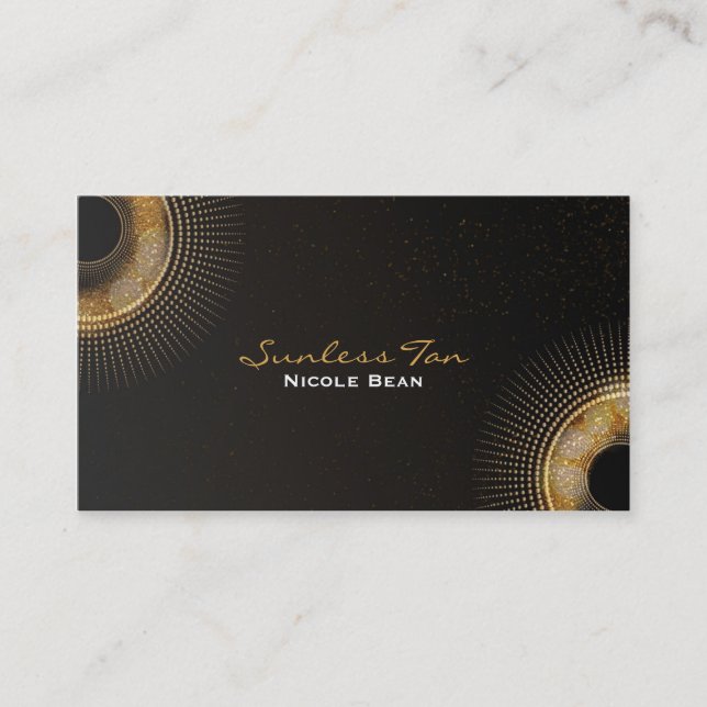 Golden Rays Chic Tanning Salon Carte de visite (Devant)