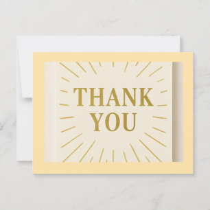 Golden Rays Dankeschön Card - Elegante Grüße Postkarte