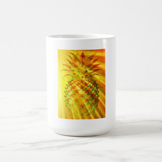 Golden Rays Passing Through A Large Pineapple  Kaffeetasse (Mittel)