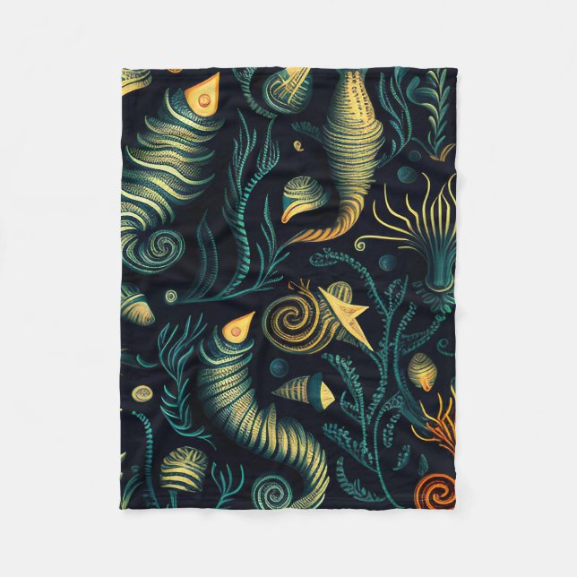 Golden Reefs Fleecedecke (Vorderseite)