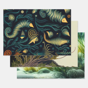 Golden Reefs Geschenkpapier Set