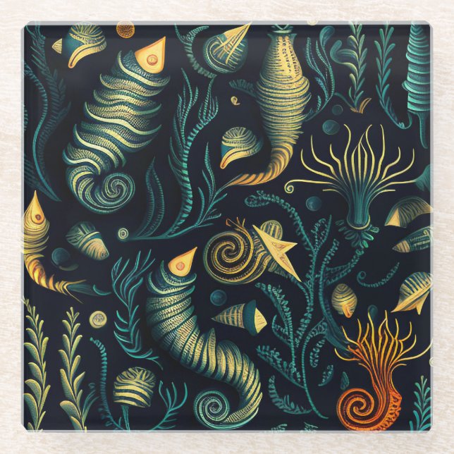Golden Reefs Glasuntersetzer (Vorderseite)