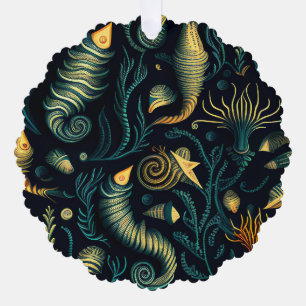Golden Reefs Ornament Karte