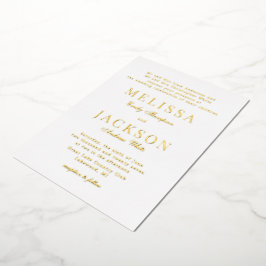 Golden Refined Classic Wedding Foil Einladung