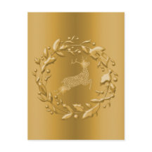 Golden Rentier und Kraut Weihnachten