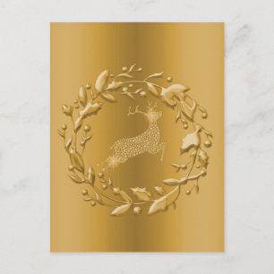 Golden Rentier und Kraut Weihnachten