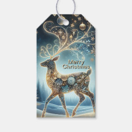 Golden Rentier Weihnachtsfeiern Geschenkanhänger