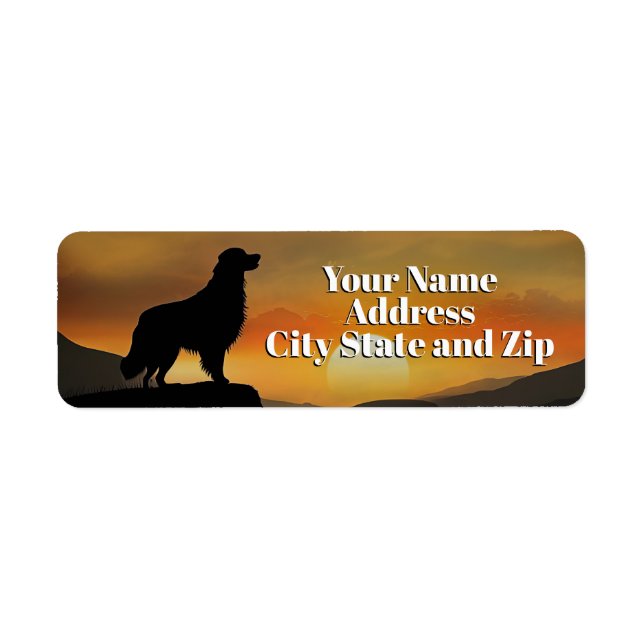 Golden Retirever Cool Return Address Labels (Vorne)