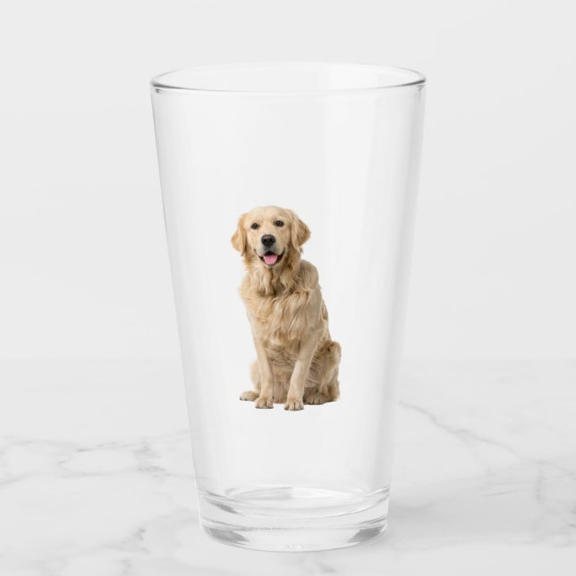 Golden Retirever Hund Tierglas Glas (Vorderseite)