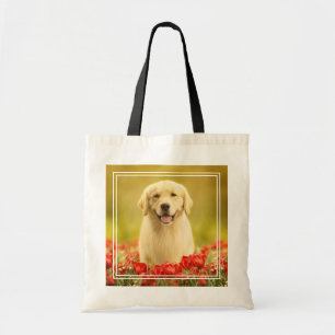Golden Retirever in Roten Blume Tragetasche