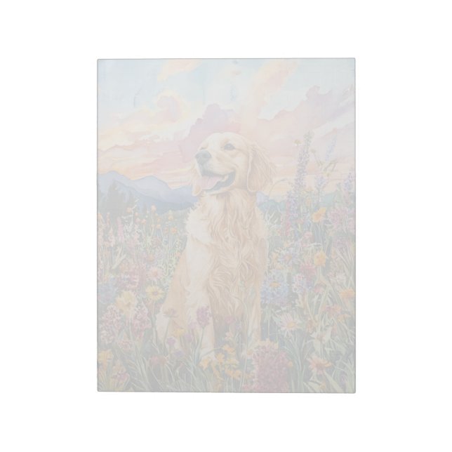 Golden Retriever - 11" x 8,5" Notepad Notizblock (Rotiert)