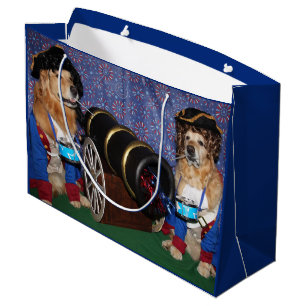 Golden retriever 4. der Julicolonial-Schlagzeuger Große Geschenktüte