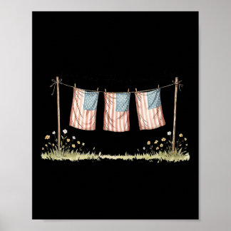 Golden Retriever 4. Juli Amerikanische Flagge Poster